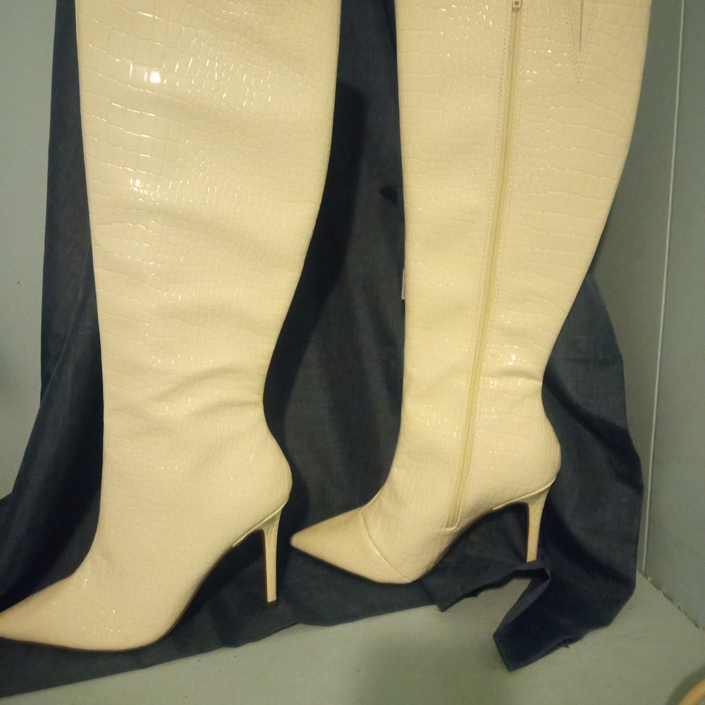 SOLD...SOLD...SOLD. International Concepts White Croc Boots.